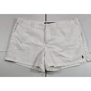 Polo Ralph Lauren Womens White Chino Golf Preppy Classic Shorts Sz 14